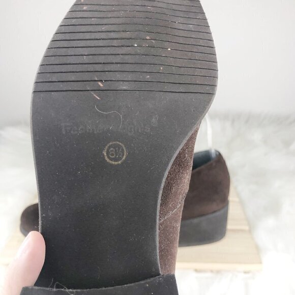 Andre Assous Featherweights Brown Suede Round Toe Slip On's Women's Size 8.5 M - Picture 4 of 6